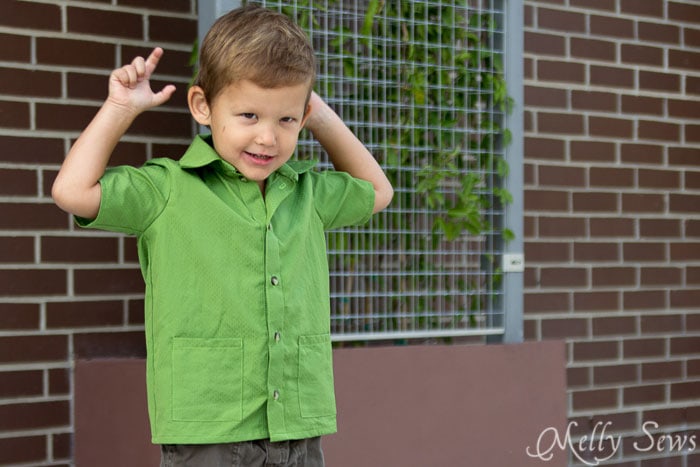 Casual shirt sewing pattern - Bookworm Button Up Shirt Sewing Pattern for Boys and Girls by Blank Slate Patterns