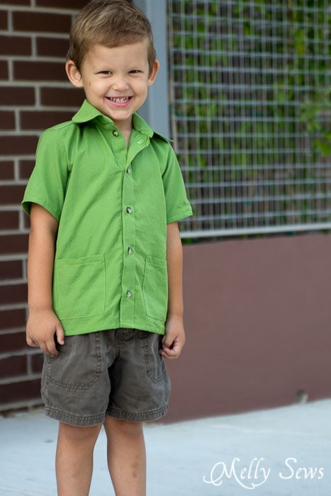 Such great options in this pattern! Bookworm Button Up Shirt Sewing Pattern for Boys and Girls by Blank Slate Patterns