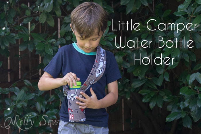 Little Camper Water bottle holder - tutorial by Melly Sews