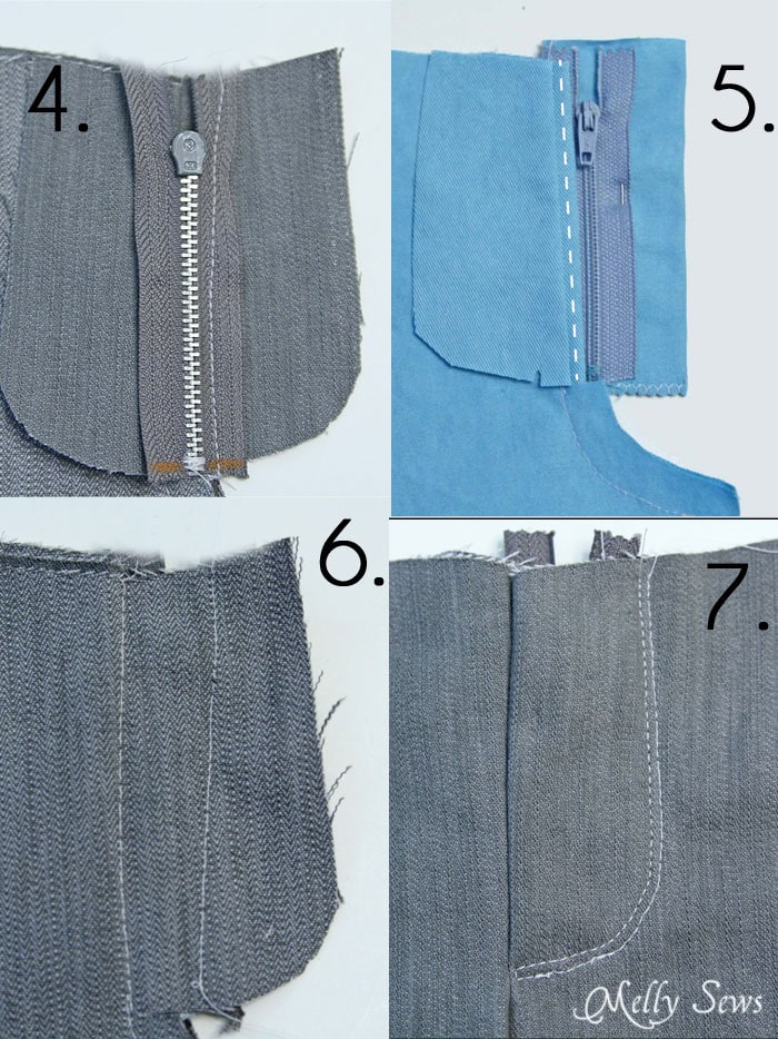 How to sew a zipper fly - Melly Sews