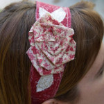 Frayed flower headband by Flamingo Toes