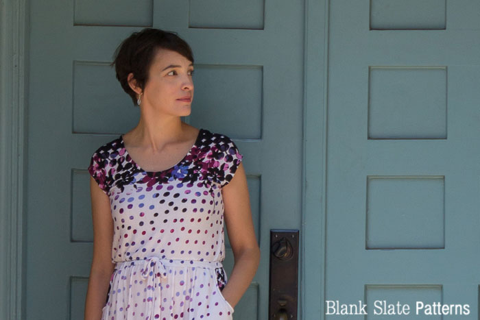 Gorgeous print on this! Catalina Dress Pattern by Blank Slate Patterns 