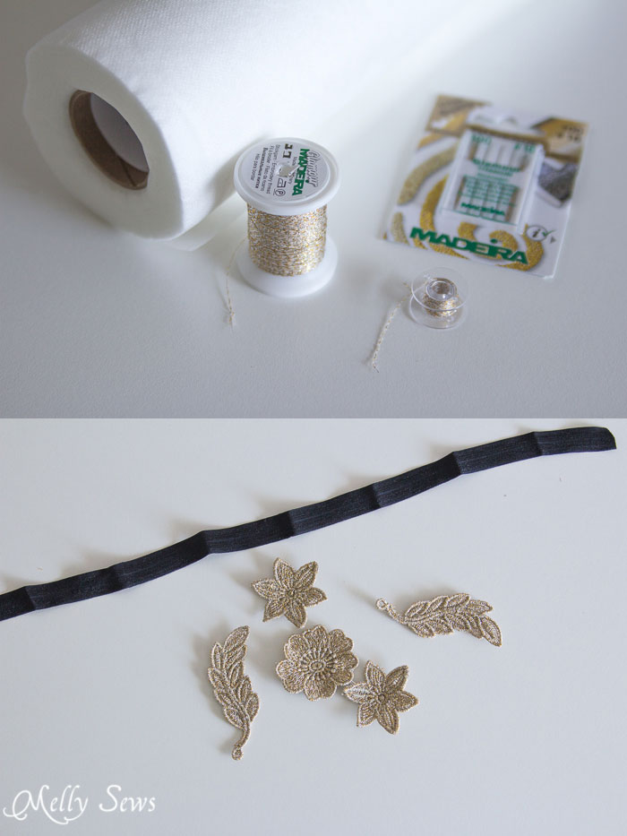 Materials - Freestanding Lace Headband DIY Tutorial - Melly Sews