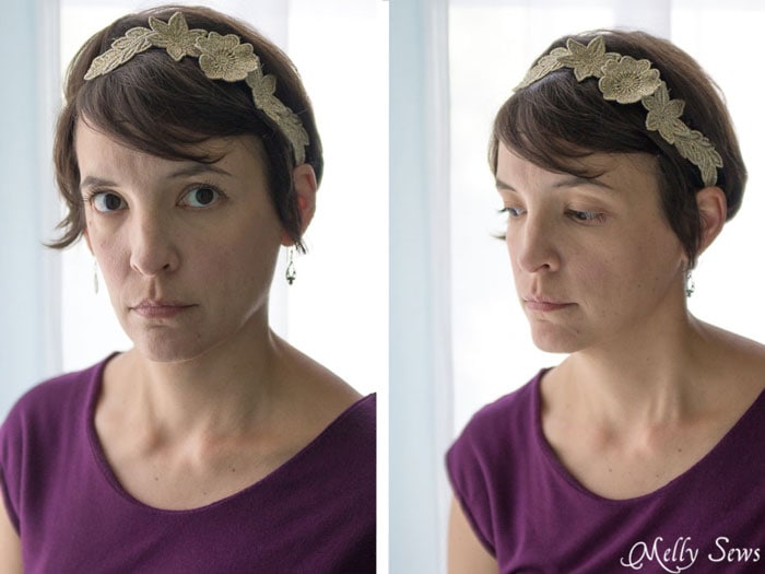 Love the 1920s vibe on this lace headband! Freestanding Lace Headband DIY Tutorial - Melly Sews