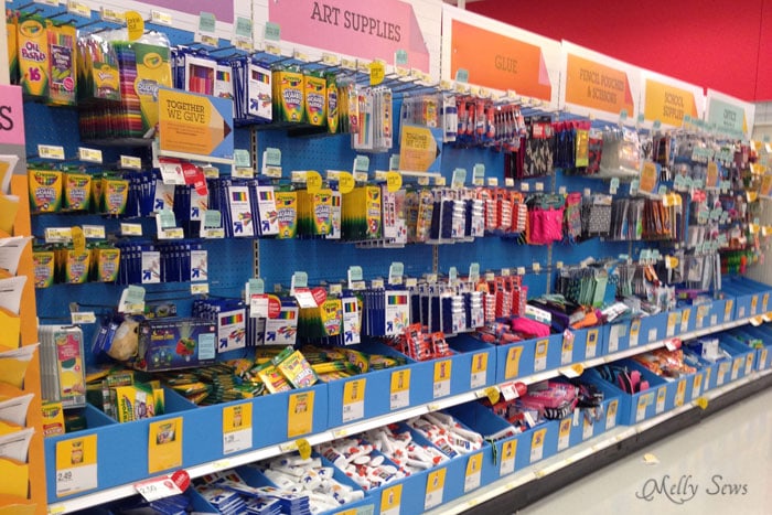 Shop the school supply aisle for great deals on sewing notions - Melly Sews