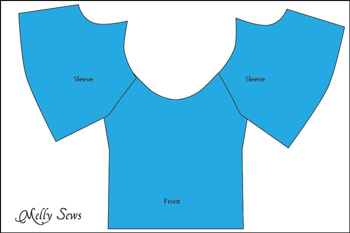 Step 1 finished - Women's Peasant Top Pattern - Sew a Peasant Top - Melly Sews
