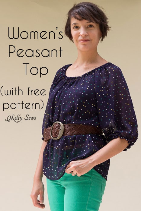 Women's Peasant Top Pattern - Sew a Peasant Top - Melly Sews