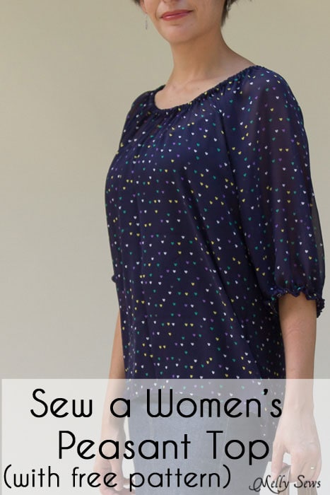 Women's Peasant Top Pattern - Sew a Peasant Top - Melly Sews
