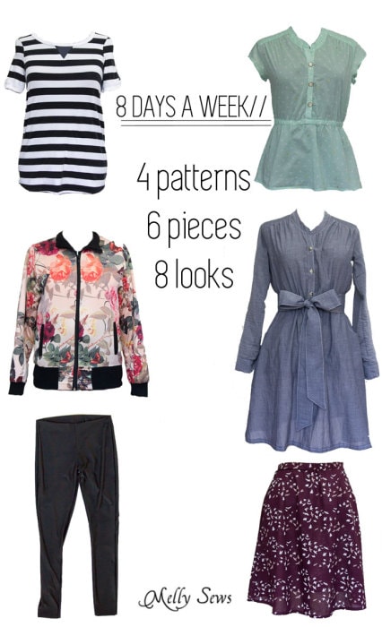 Sew a capsule wardrobe with patterns from 8 Days a Week by Pattern Anthology - sewn by Melly Sews
