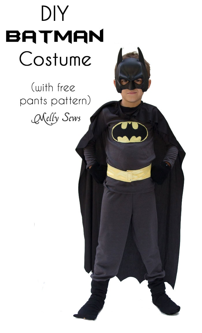 DIY Batman Costume - Sew a Batman Costume - Melly Sews