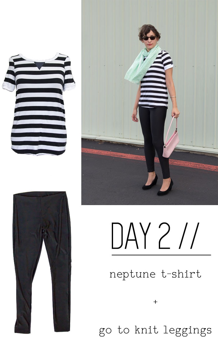 Day 2 - Neptune T-shirt by See Kate Sew, Go To Knit Pants by Go To Patterns, sewn by Melly Sews