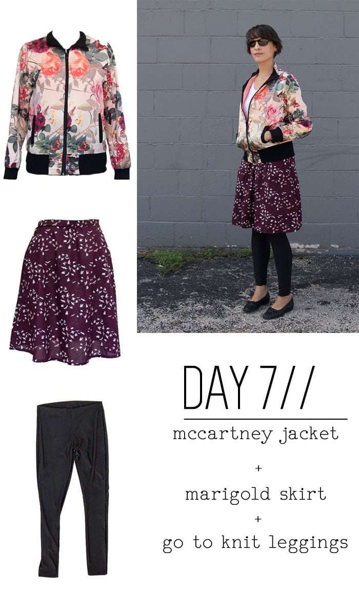 Day 7 - McCartney Jacket by Shwin Designs and Marigold Skirt by Blank Slate Patterns sewn by Melly Sews