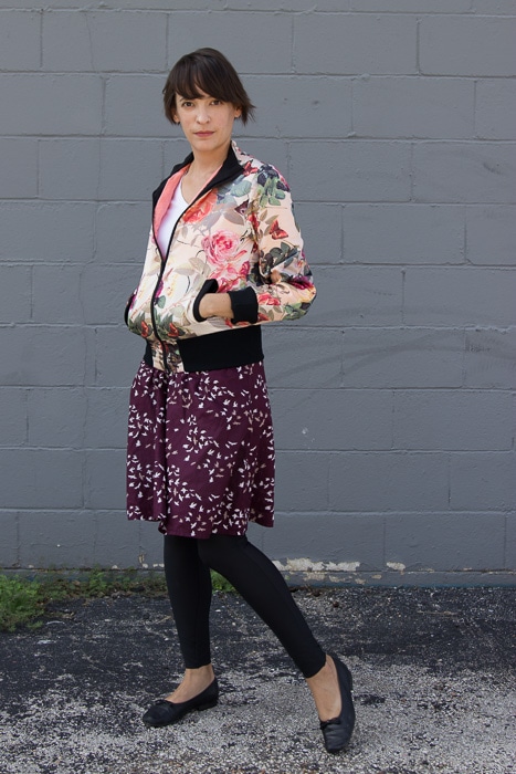 McCartney Jacket by Shwin Designs and Marigold Skirt by Blank Slate Patterns sewn by Melly Sews