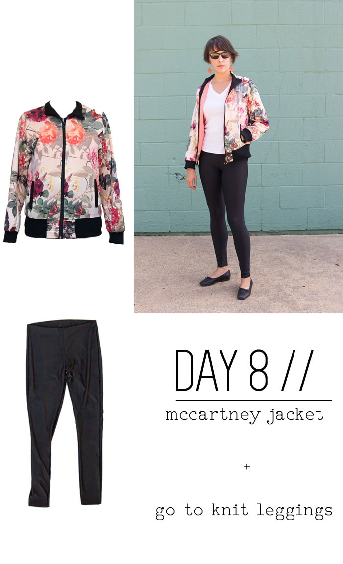 Day 8 - Satin McCartney Jacket by Shwin Designs, and Go To Knit Pants by Go To Patterns, sewn by Melly Sews