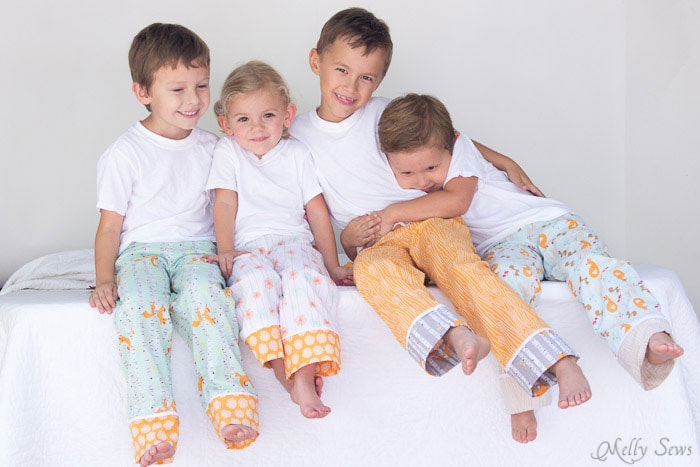 Such an adorable idea - coordinating pajamas! - Sew Pajama Pants - Melly Sews