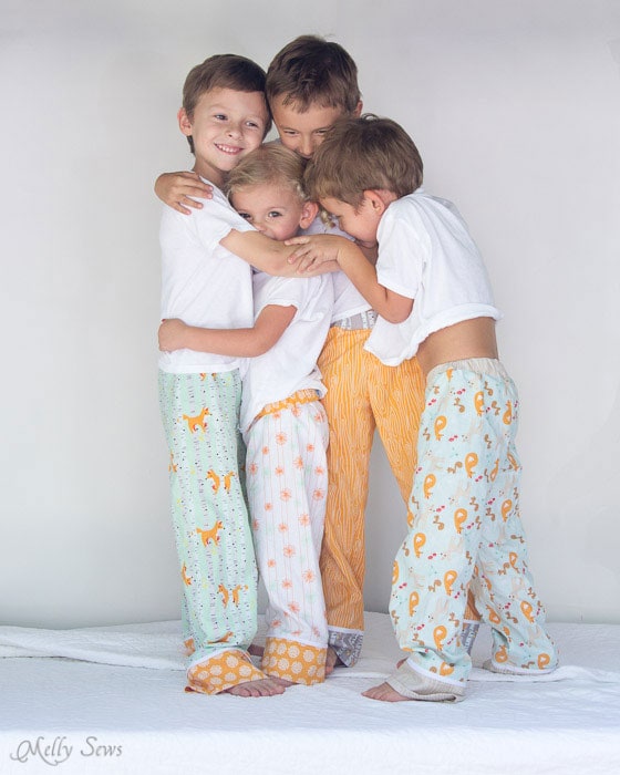 Cousins - photo gift for grandparents - Sew Pajama Pants - Melly Sews