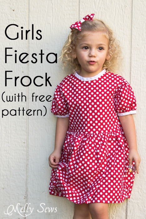 Fiesta Frock dress for girls with free pattern - Melly Sews