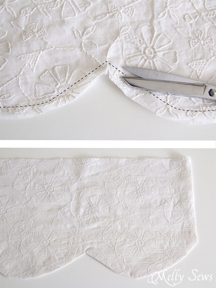 Step 2 - How to sew valances - tutorial for a scalloped valance - Melly Sews