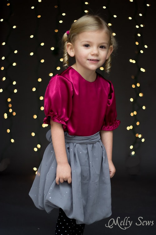 Darling and modern formal dress for girls - Melly Sews has a free pattern too! 