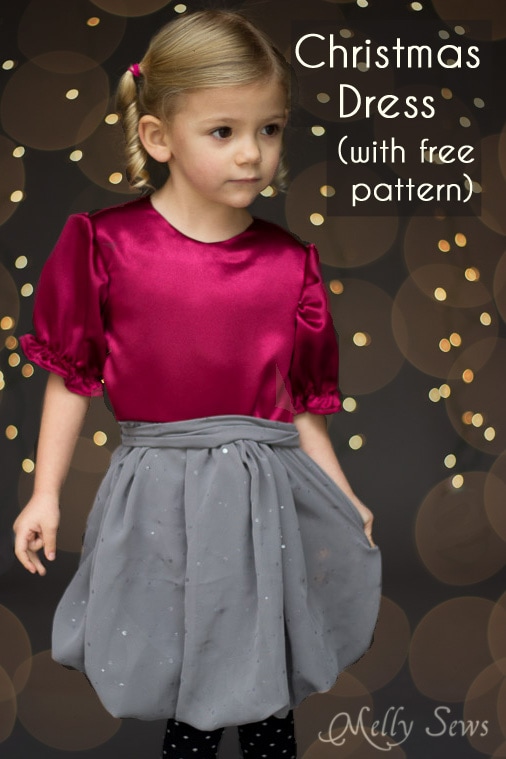 Sew a Christmas dress - with a free pattern - Melly Sews