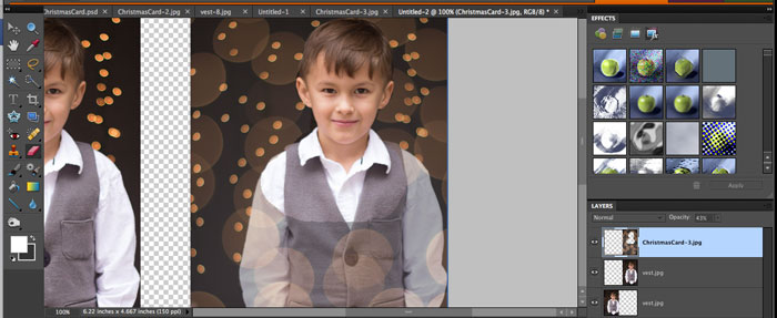 Erase over subject -  How to get twinkle light bokeh for holiday photos - Melly Sews