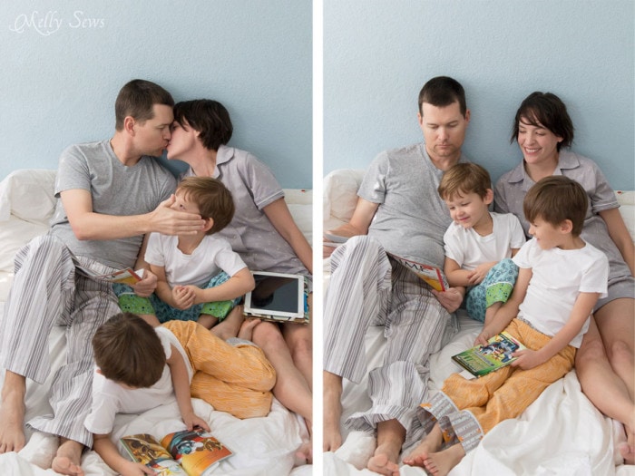 Family pajama photos - Melly Sews - Sew pajamas