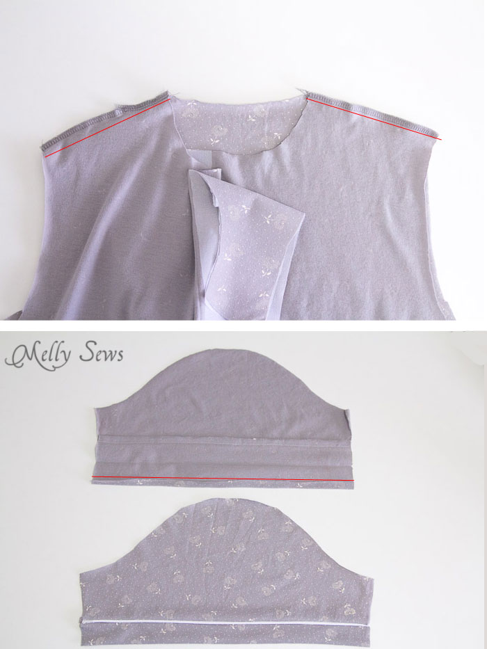 Step 2- Sew a Ladies Pajama Top and shorts with FREE patterns (for a limited time) from Melly Sews