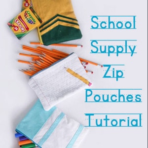 School Supply Zip Pouches