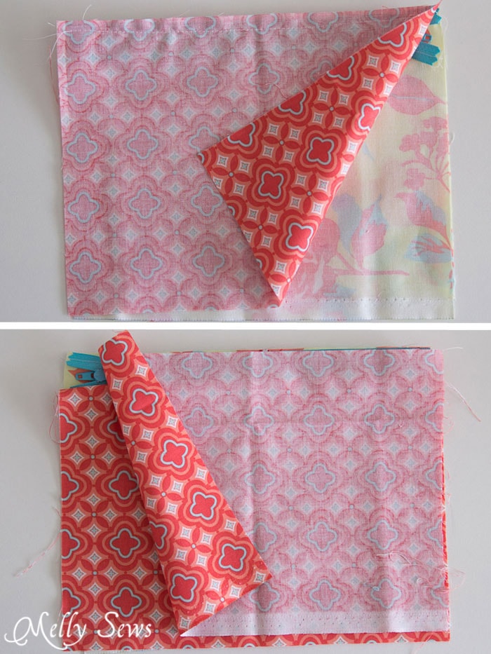Step 2 - How to Sew a Zipper Pouch - 15 minute sewing project - Melly Sews