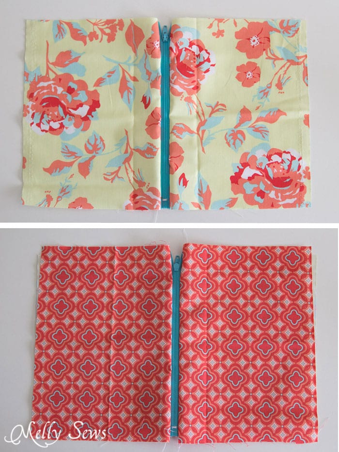 Step 3 - How to Sew a Zipper Pouch - 15 minute sewing project - Melly Sews