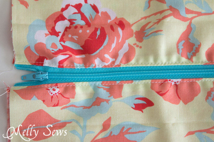 Step 4 - How to Sew a Zipper Pouch - 15 minute sewing project - Melly Sews