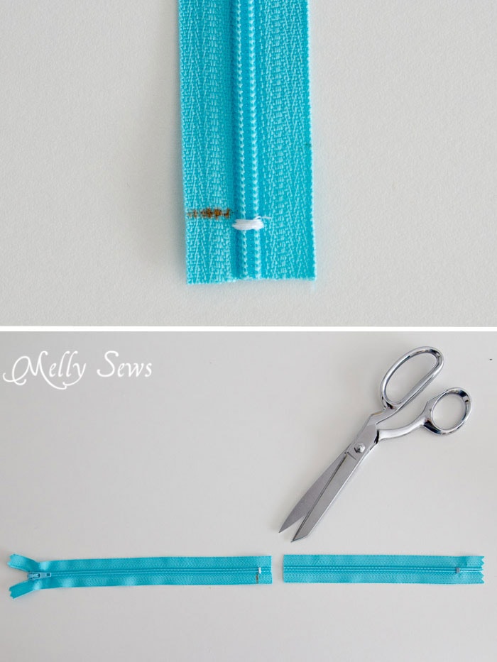 How to shorten a zipper - How to Sew a Zipper Pouch - 15 minute sewing project - Melly Sews