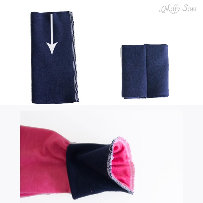 How to sew cuffs - Sew t-shirt - Use this FREE pattern to sew a toddler size t-shirt - Melly Sews
