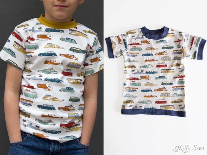Two variations - Sew t-shirt - Use this FREE pattern to sew a toddler size t-shirt - Melly Sews