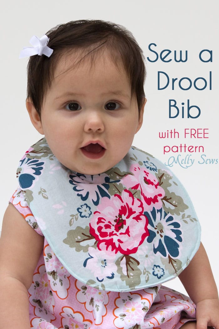 Sew a Drool Bib with a FREE baby bib pattern - Melly Sews 