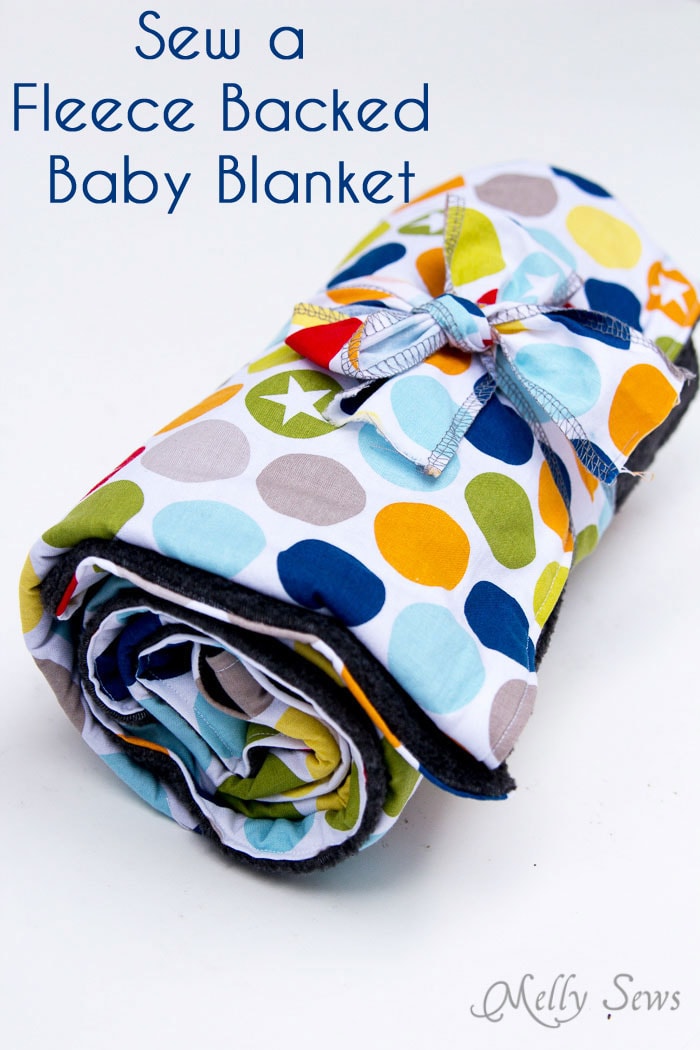Warm and cozy and perfect for a beginner - How To: Sew Baby Blanket - 2 EASY baby blanket sewing tutorials, perfect for baby gifts and baby shower gifts - Melly Sews