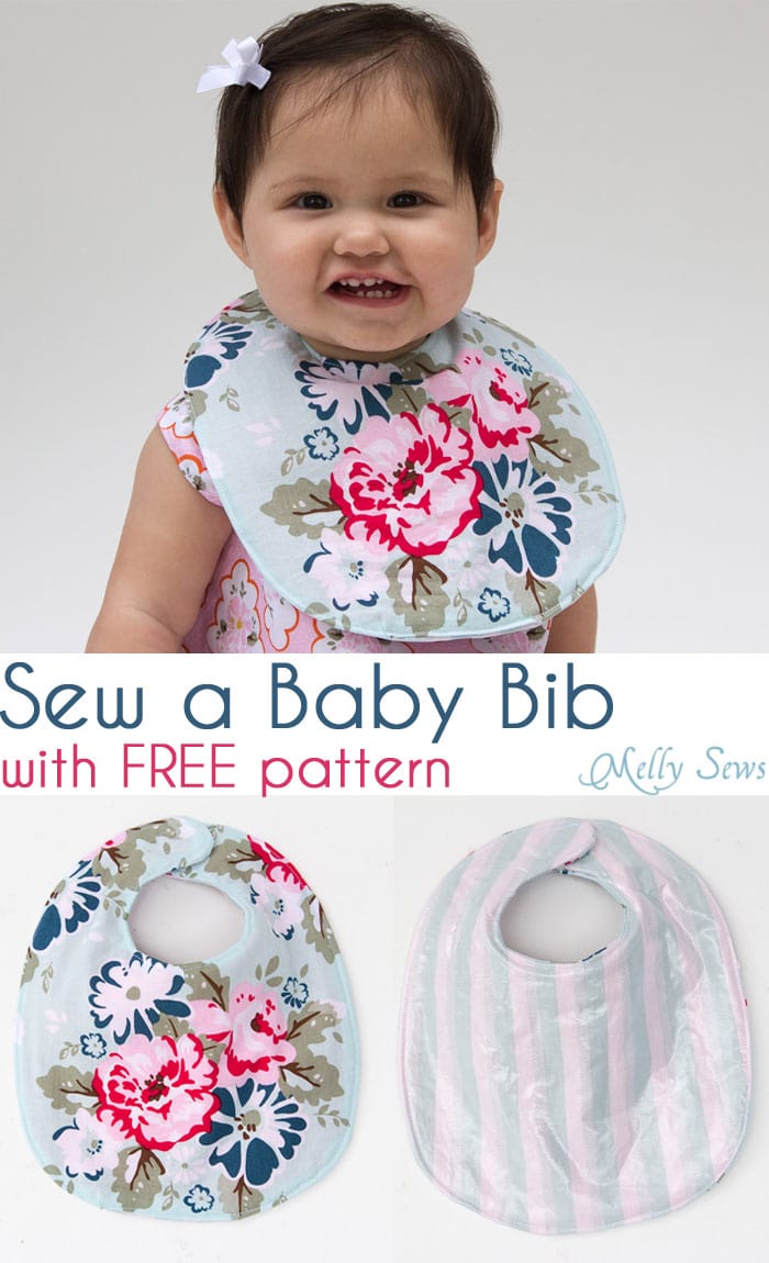 Keep your baby dry - Sew a Drool Bib with a FREE baby bib pattern - Melly Sews 