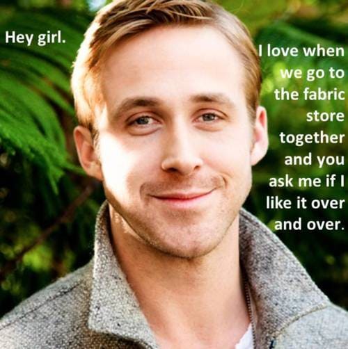 Hey Girl - I Love Fabric Shopping - Sewing Humor - Melly Sews