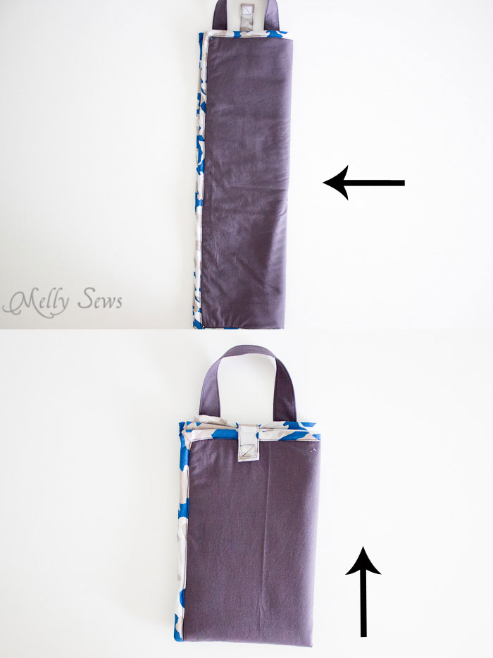 How to fold - Sew a Daddy Diaper Clutch - Changing pad with essentials for Dad - Melly Sews
