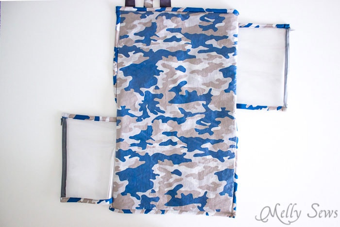 Finished - Sew a Daddy Diaper Clutch - Changing pad with essentials for Dad - Melly Sews