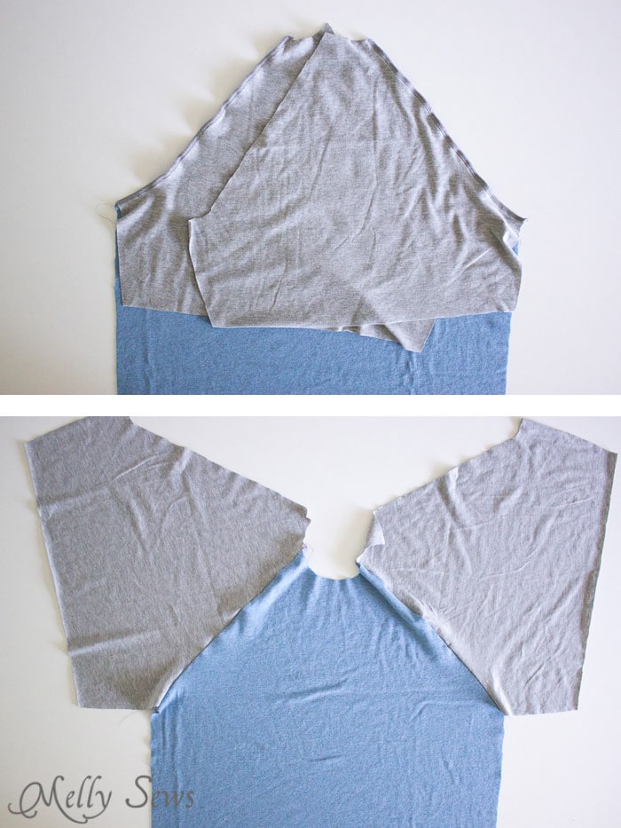 Step 1 - Mens Raglan T-shirt Pattern and Tutorial - Make a raglan tshirt with this free pattern - Melly Sews 