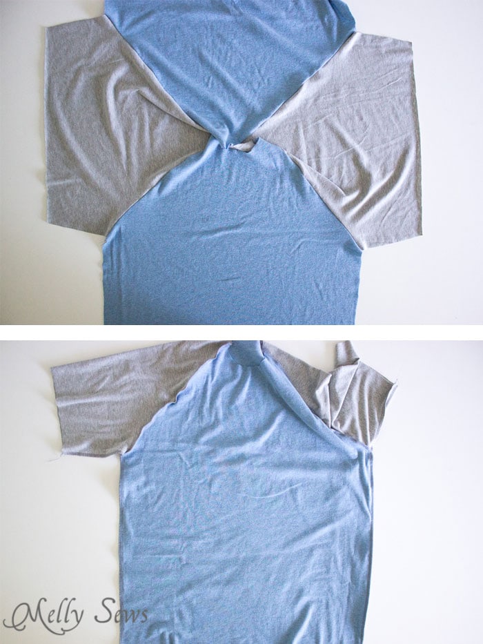 Step 2 - Mens Raglan T-shirt Pattern and Tutorial - Make a raglan tshirt with this free pattern - Melly Sews 