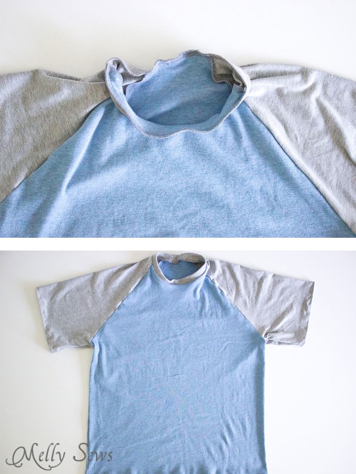 Step 3 - Mens Raglan T-shirt Pattern and Tutorial - Make a raglan tshirt with this free pattern - Melly Sews 