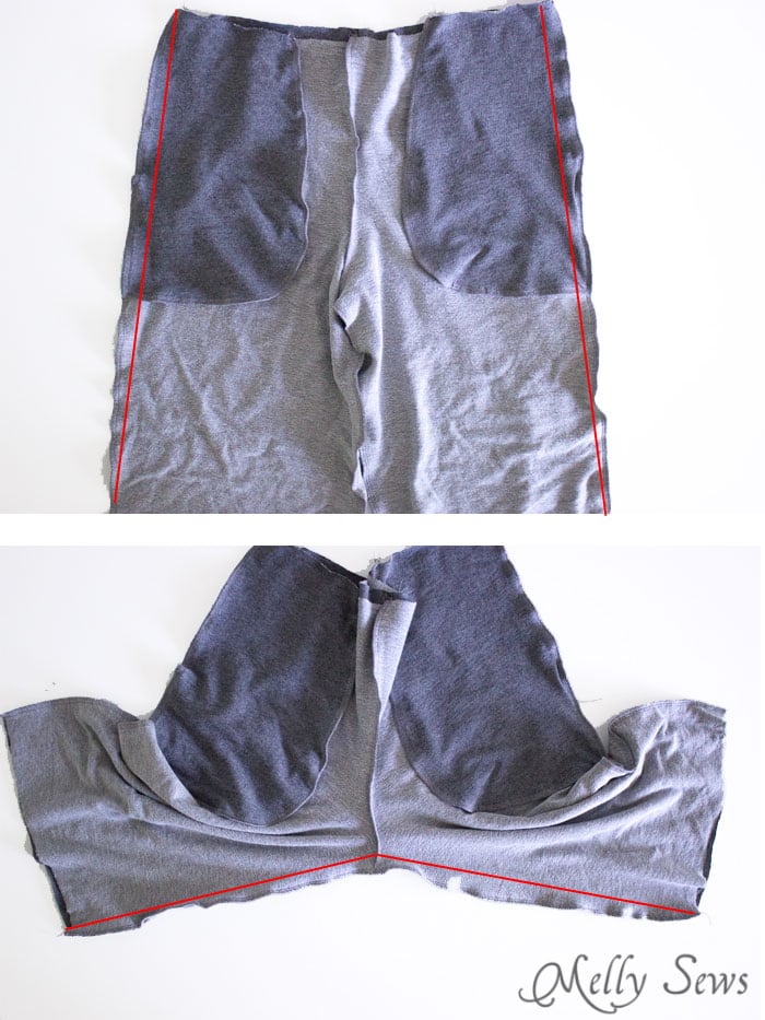 Step 3 - Sew Mens Shorts Tutorial - with drawstring and pockets - Melly Sews