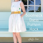 Make a boatneck sundress with this pattern hack - 30 Days of Sundresses - Melly Sews - bateau neck dress - ballet neckline dress