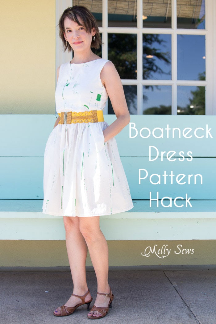 Make a boatneck sundress with this pattern hack - 30 Days of Sundresses - Melly Sews 