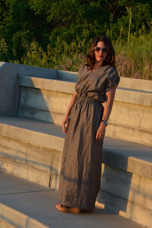 Easy Linen Dress by Aesthetic Nest for (30) Days of Sundresses - Melly Sews 