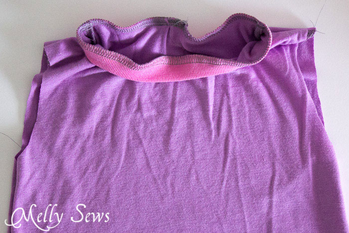 Step 4 - Handkerchief Hem Dress tutorial - Sew a knit girls dress with this free pattern - Melly Sews