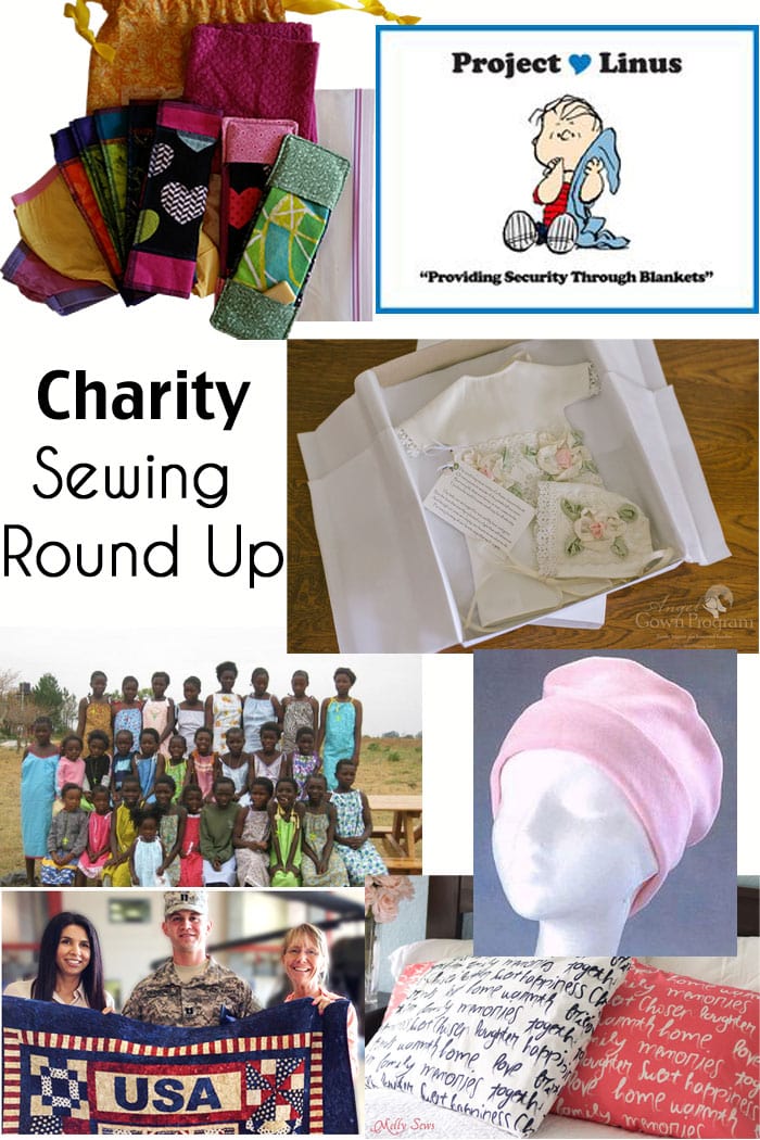 Charity Sewing Round Up - ways to use sewing to give back