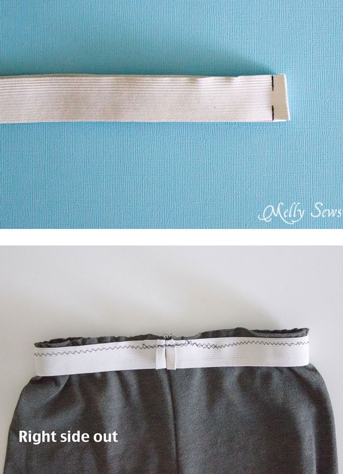 Step 1 - How to make shorts from a t-shirt - including how to sew a drawstring elastic waist - Melly Sews